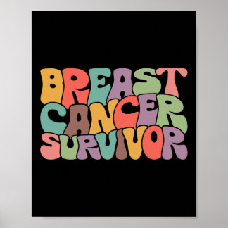 Poster Sobrevivência do Câncer da Mama Suporte ao Guerrei