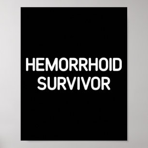Poster Sobrevivência Hemorroide, Engraçado, Piadas, Sarcá