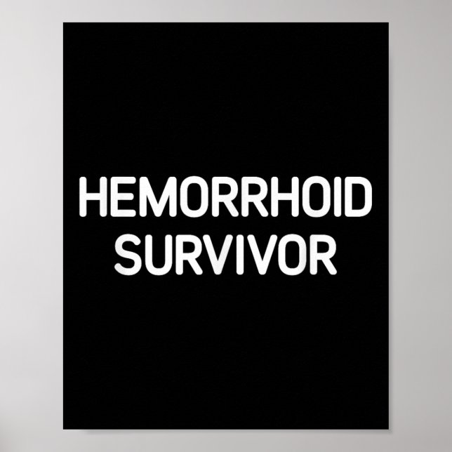 Poster Sobrevivência Hemorroide, Engraçado, Piadas, Sarcá (Frente)