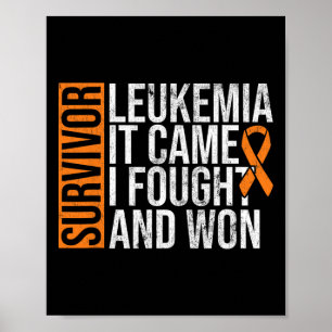 Poster Sobrevivência Leucemia Combateu Ganhou Leucemia Aw