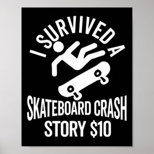 Poster Sobrevivente de Acidente de Skate Get Well Skateb
