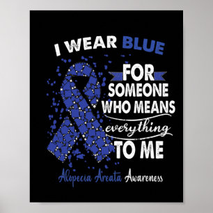Poster Sobrevivente de apoio ao guerreiro Alopecia Areata