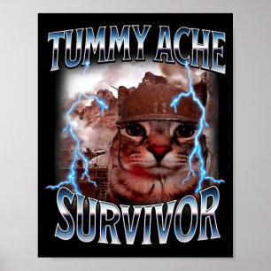 Poster Sobrevivente de dor de barriga meme engraçado de g