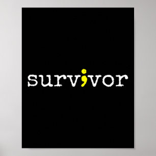 Poster Sobrevivente de Recuperação do Símbolo de Suporte 