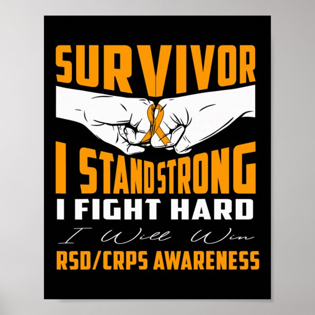 Poster Sobrevivente Eu Sou Forte Consciência De Rsd Crps (Frente)