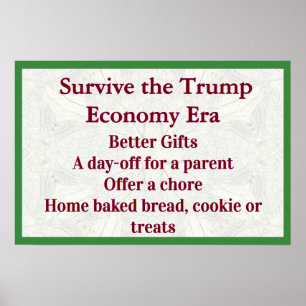 Poster Sobreviver à Economia de Trump Presentes Melhores
