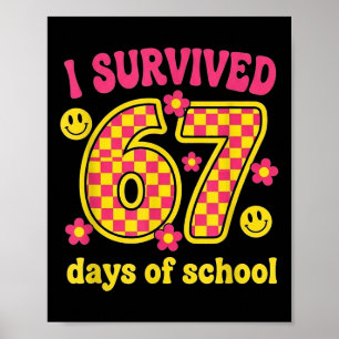 Poster Sobrevivi 67 Dias De Escola 100 Dias Brainrot Seis