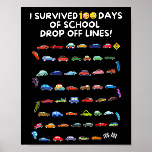 Poster Sobrevivi A 100 Dias De Linhas De Largura Escolar 