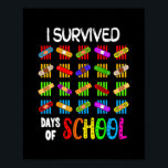 Poster Sobrevivi A 100 Dias De Professores De Escola<br><div class="desc">Sobrevivi A 100 Dias De Presente De Professores. Presente perfeito para seu pai, mãe, pai, homens, mulheres, amigos e familiares no Dia de Ação de Graças, Dia de Natal, Dia de as mães, Dia de os pais, 4 de julho de 1776 Dia Independente, Dia dos Veteranos, Dia do Halloween, Dia...</div>
