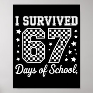 Poster Sobrevivi a 67 Dias de Aula Meme Divertido Profess