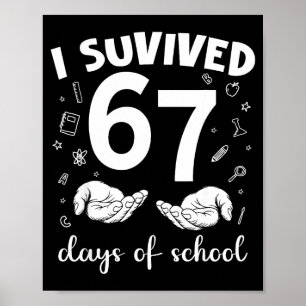 Poster Sobrevivi a 67 Dias de Aula Meme Divertido Profess