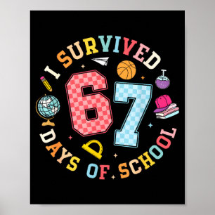 Poster Sobrevivi a 67 Dias de Aula Meme Divertido Profess