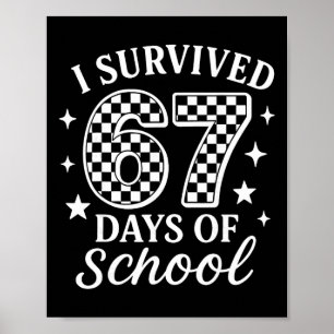 Poster Sobrevivi a 67 Dias de Aula Meme Divertido Profess