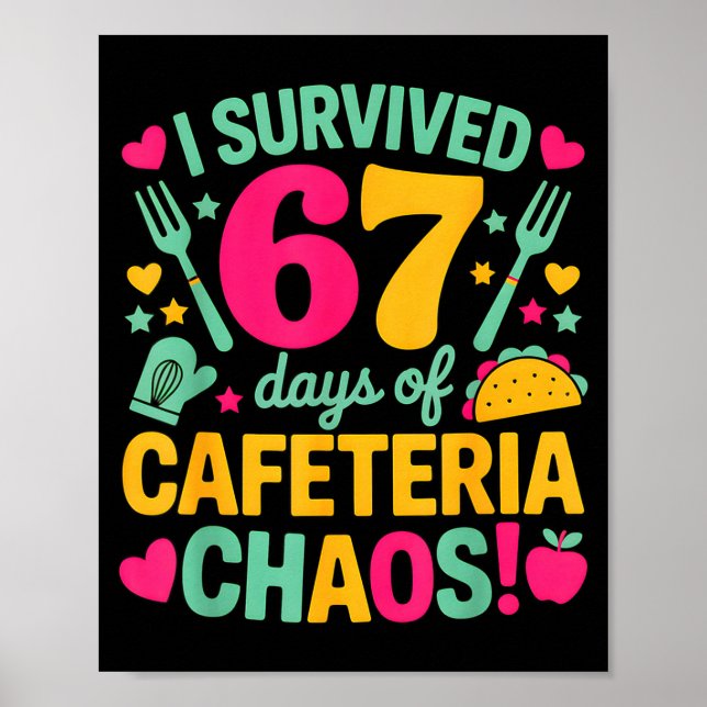 Poster Sobrevivi a 67 Dias De Caos Na Cafeteria Comida Fo (Frente)