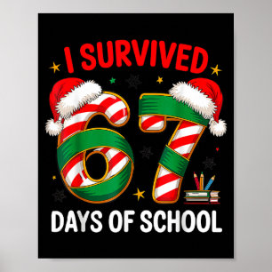 Poster Sobrevivi a 67 Dias de Escola Natal Divertido Gen 