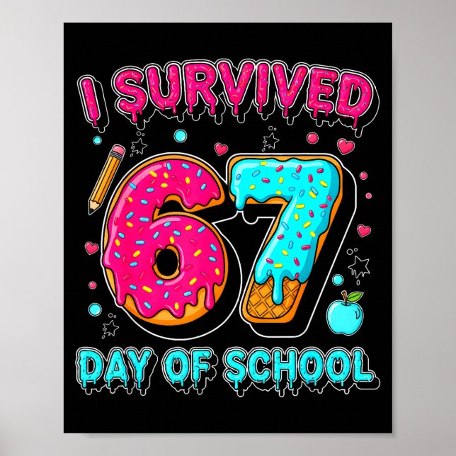 Poster Sobrevivi a 67 Dias de Escola Piada Meme Professor (Frente)
