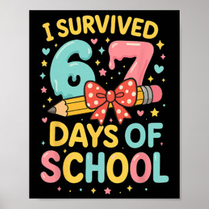 Poster Sobrevivi a 67 Dias de Escola Professor Aluno Engr