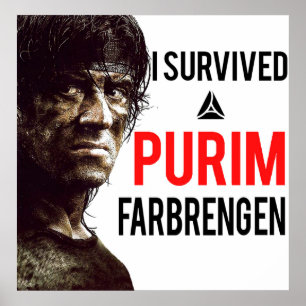Poster Sobrevivi a Purim Farbrengen