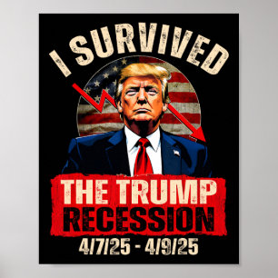 Poster Sobrevivi à Recessão de Trump 4725 4925 Trump Rec