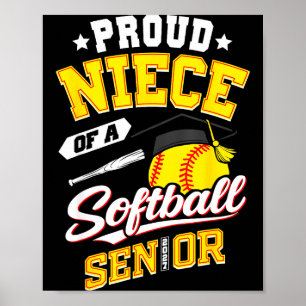 Poster Sobrinha orgulhosa de uma turma sênior de softball