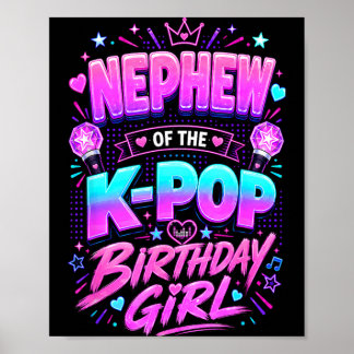 Poster Sobrinho Da Garota Do Aniversário Do K Pop Pop Cor