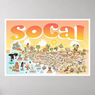 poster SoCal Sunset 24X16