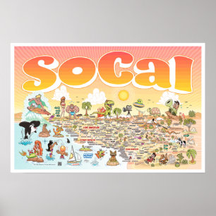 poster SoCal Sunset 24X16