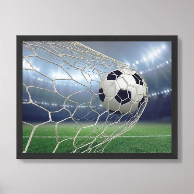 Poster Soccer Ball Goal Net Stadium Lights (Criador carregado)