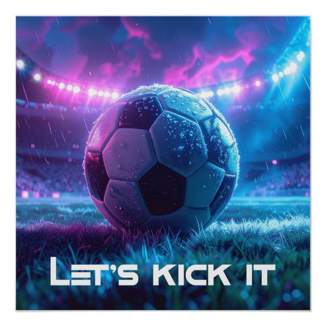 PÓSTER SOCCER - FOOTBALL - LET'S KICK IT (Frente)