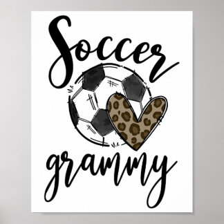 Poster Soccer Grammy Leopard Funny Soccer