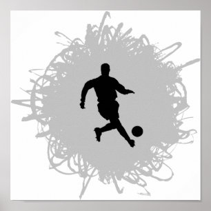 Poster Soccer Scribble Style