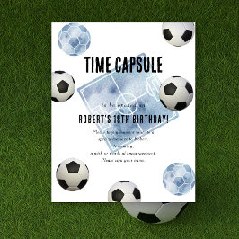 Poster Soccer Time Capsule 1st birthday
