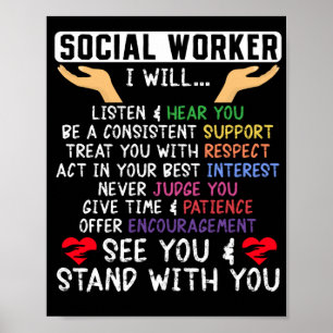 Poster Social Worker Social WorkerI Will…Listen Hear