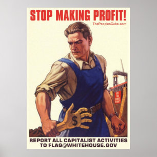 Póster Socialismo - pare de fazer o lucro: Proteste o