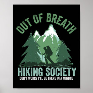 Poster Sociedade de Caminhada Sem Fôlego Camisa Divertida