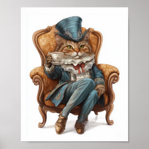 Poster Sociedade de Gatos Elegantes - Victorian Royal Kit