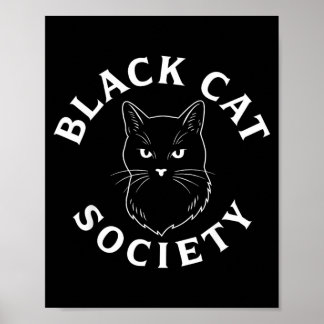 Poster Sociedade de Gatos Pretos Amante de Gatinhos Fofos