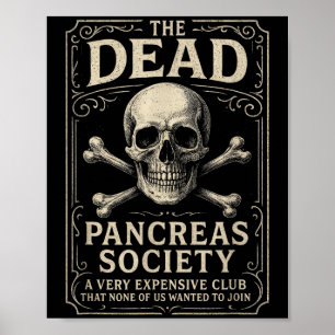 Poster Sociedade de Pancreias mortos - Caveira de Consciê