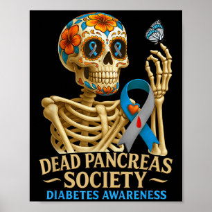 Poster Sociedade do Pâncreas morto Diabetes Diabetes Skel