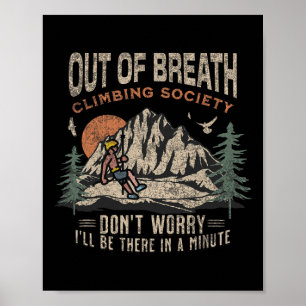 Poster Sociedade Engraçada de Climber sem Fôlego Não se P