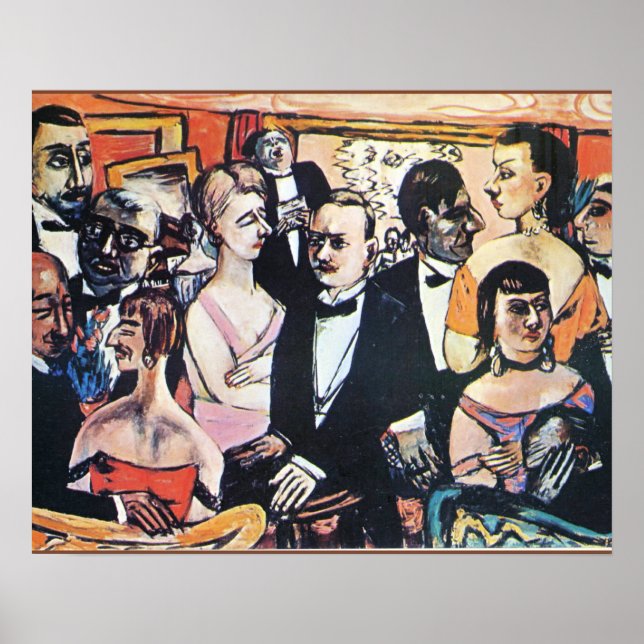 Poster Sociedade Paris, belas artes por Max Beckmann (Frente)