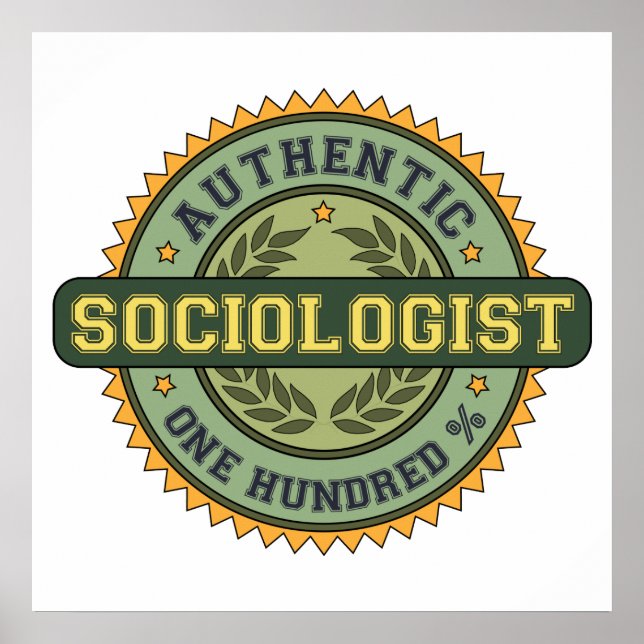 Poster Sociólogo Autêntico (Frente)