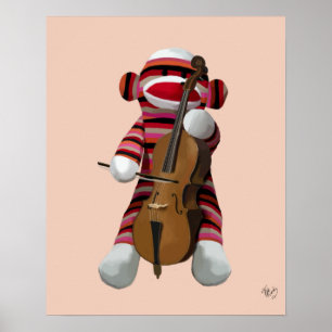 Poster Sock Monkey e Cello