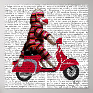 Póster Sock Monkey on Moped
