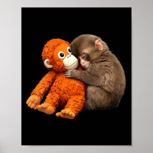 Poster Soco de mulher macaco fofo 
