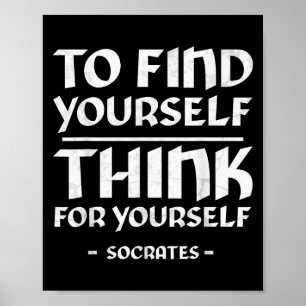 Poster Sócrates Auto-consciência Stoicismo Citação Filo G
