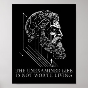 Poster Sócrates Cita Estímulo Dizendo Vida Não Examinada