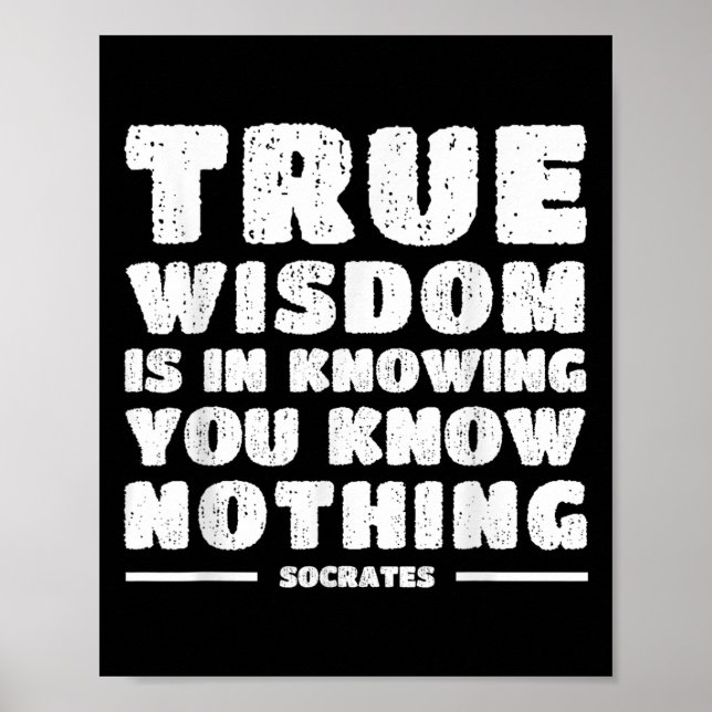 Poster Sócrates Inspirando Filosofia de Esforço de Citaçã (Frente)