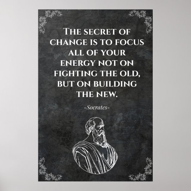 Poster Socrates Quote Motivation (Frente)