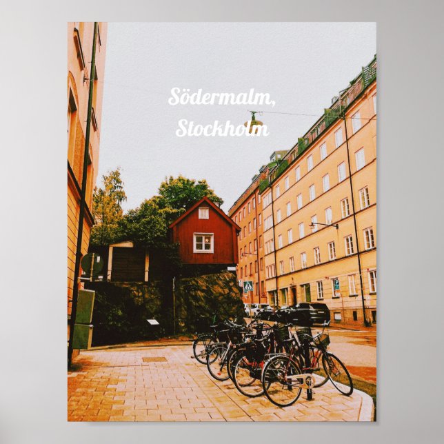 Poster Södermalm, Estocolmo, Suécia (Frente)